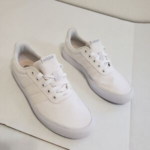 adidas Classic White Lace-Up Sneakers